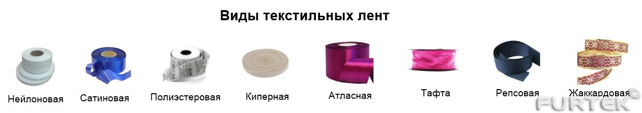 виды текстильный лент
