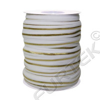 Резинка декоративная с люрексом по середине, ширина 10 мм