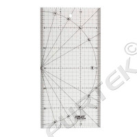 Линейка для пэчворка Frosted, градация в дюймах, Olfa, прямоугольная