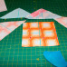 Линейка-треугольник для пэчворка Frosted, градация в дюймах, Olfa, размер 6"