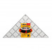 Линейка-треугольник для пэчворка Frosted, градация в дюймах, Olfa, размер 6"