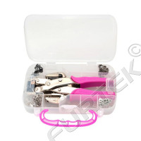 Ручной установщик люверсов в кейсе WE R MEMORY KEEPERS CROP-A-DILE розовый