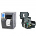 Принтер этикеток Datamax H-4408 с открытой боковой крышкой, видны внутренние механизмы и лента с этикетками