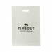 Пакет ПВД белый для одежды с вырубной неукрепленной ручкой, донной складкой и логотипом