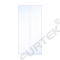 Пакет с центральным швом 13 см(+6см)х28 см, плотность 40 мкм