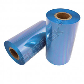 Голубая термотрансферная лента resin textile 