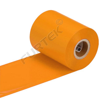 Оранжевая термотрансферная лента риббон resin textile