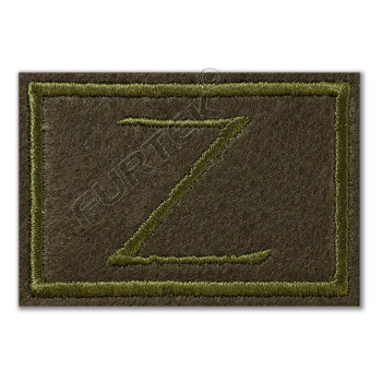 Вышитый военный шеврон-флажок Z за победу полевой 6х4 см