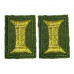 Нашивка - эмблема петличная офицерская тура (катушка) зеленый кант