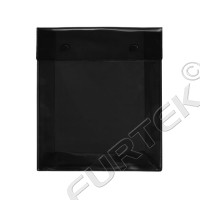 Пакет ПВХ матовый черный с двумя кнопками, размер 29х35х3 см