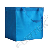 Объемная 3D сумка из спанбонда с донной складкой и боковыми фальцами