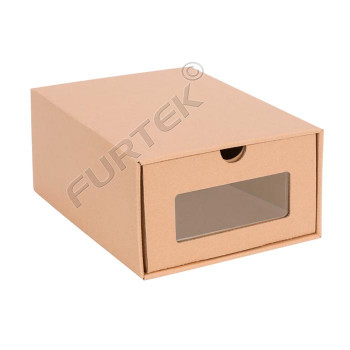 Картонные коробки для хранения обуви с прозрачным окошком