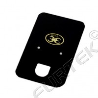 Картонные бирки 40х65 мм для бижутерии со скругленными углами и фигурной вырубкой