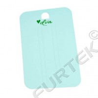 Картонные бирки 70х110 мм ювелирные с фигурной вырубкой, скругленными углами и отверстием