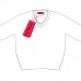 Пример применения бирки со сгибом по середине в виде схемы на свитере, закреплена с помощью веревочного держателя за уходник
