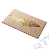 Картонная бирка с объемным тиснением