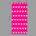 Пластиковая бирка для одежды в розовом цвете с белыми треугольниками