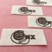 Пришивная хлопковая этикетка прямоугольная с логотипом