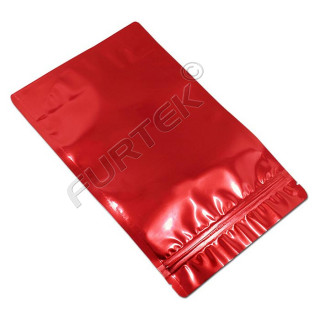 Пакет с застежкой zip-lock цвета красный металлик