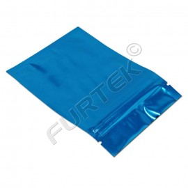 Пакет с застежкой zip-lock 60х70 мм цвета синий металлик