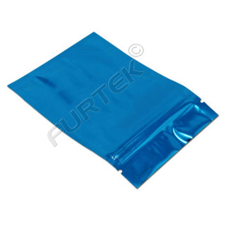 Пакет с застежкой zip-lock цвета синий металлик