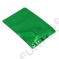 Пакет с застежкой zip-lock зеленый металлик