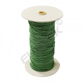 Резинка шляпная зеленая с белым, диаметр 1,5 мм