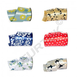 Лента атласная с рисунком