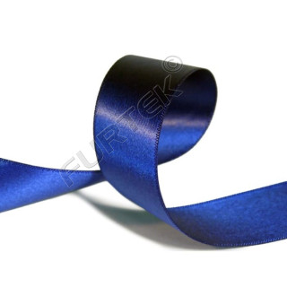 Сатиновая лента с тканым краем синяя 100 м, 200 м