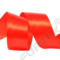 Лента сатиновая премиум ярко-красная 100 м, 200 м