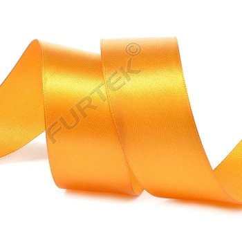 Лента сатиновая светло-оранжевая 100 м, 200 м, 400 м
