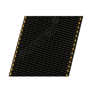 Нейлоновая лента без печати марки NW-4088-T7 черная с желтой окантовкой 45 мм, 50 м, 100 м
