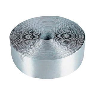 Сатиновая лента серебряная с чеканным краем 30 мм х 200 м
