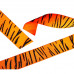 Оранжевая репсовая лента с тигровым принтом 30 м, 100 м