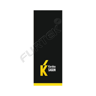 Навесной картонный ярлык 5,5х28 см черный с желтым