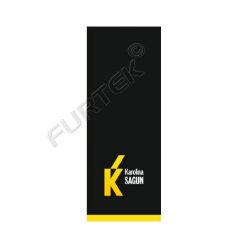 Навесной картонный ярлык 5,5х28 см черный с желтым