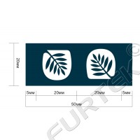 Жаккардовый вшивной ярлык для подушек 20х50 со сгибом