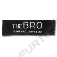 Этикетка жаккардовая вышитая 20 мм с подгибом