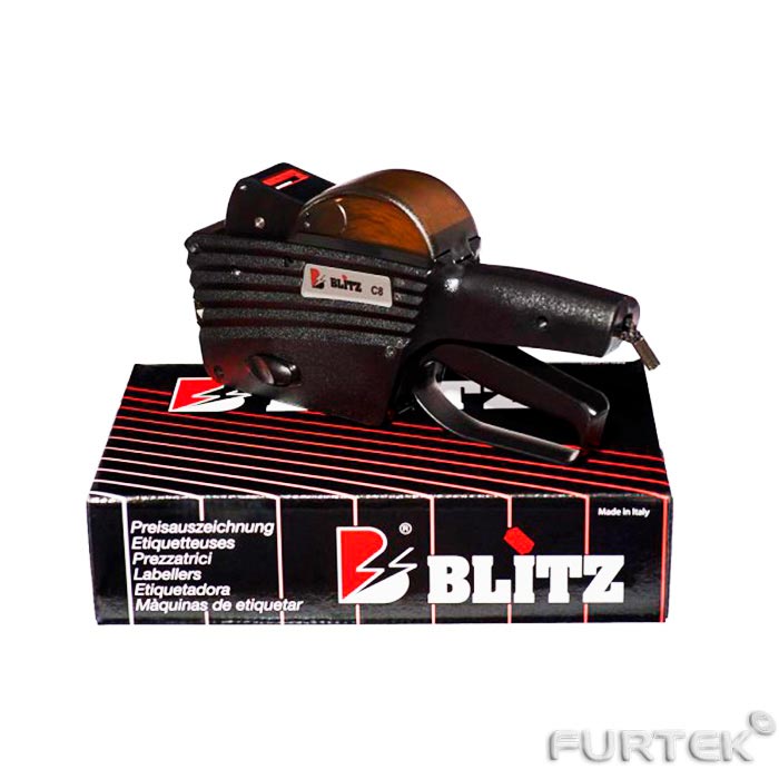 Однострочный этикет пистолет Blitz C8 для печати и наклеивания на товар этикеток