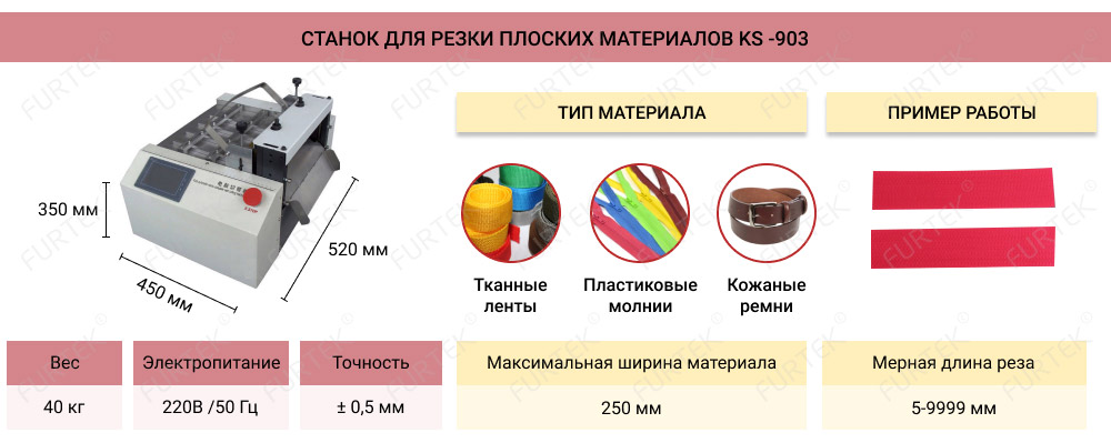Информация о станке для резки плоских материалов KS-903