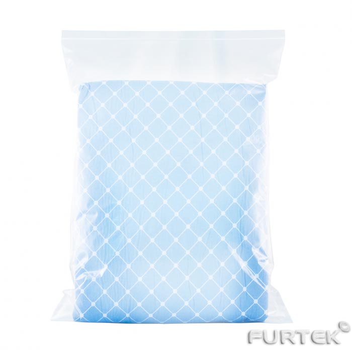Матовый пакет с тканью зип-лок 20х30 см