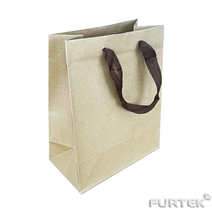 Крафт пакет с ручками из репса