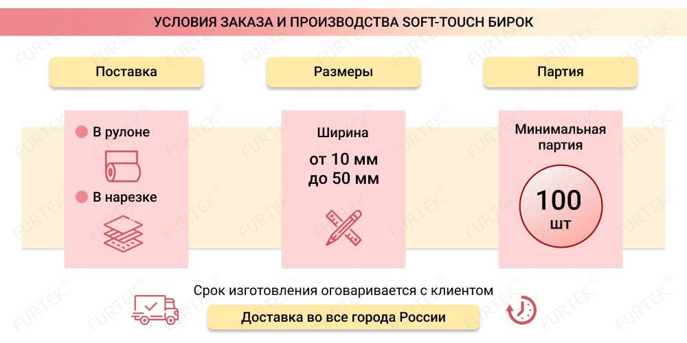Условия заказа и производства soft-touch бирок в Furtek.ru