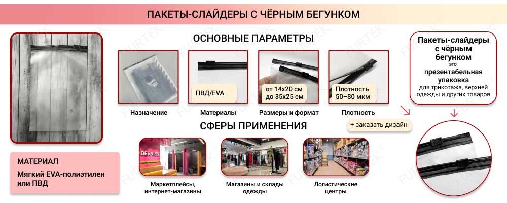 Общая информация о пакетах-слайдерах с черным бегунком