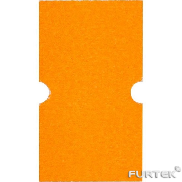 Оранжевая этикетка размером 21,5х12 мм для этикет-пистолета