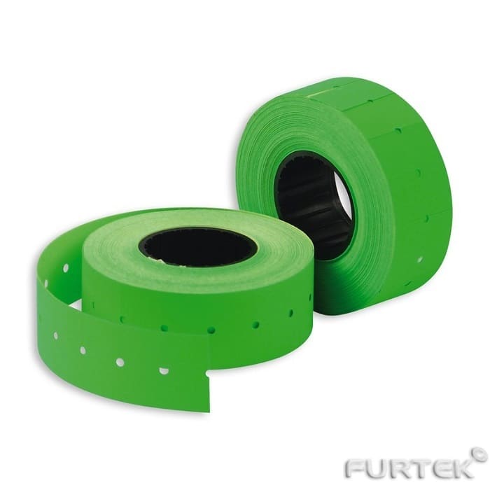 Прямоугольная этикет-лента в намотке 26х16 мм зеленая