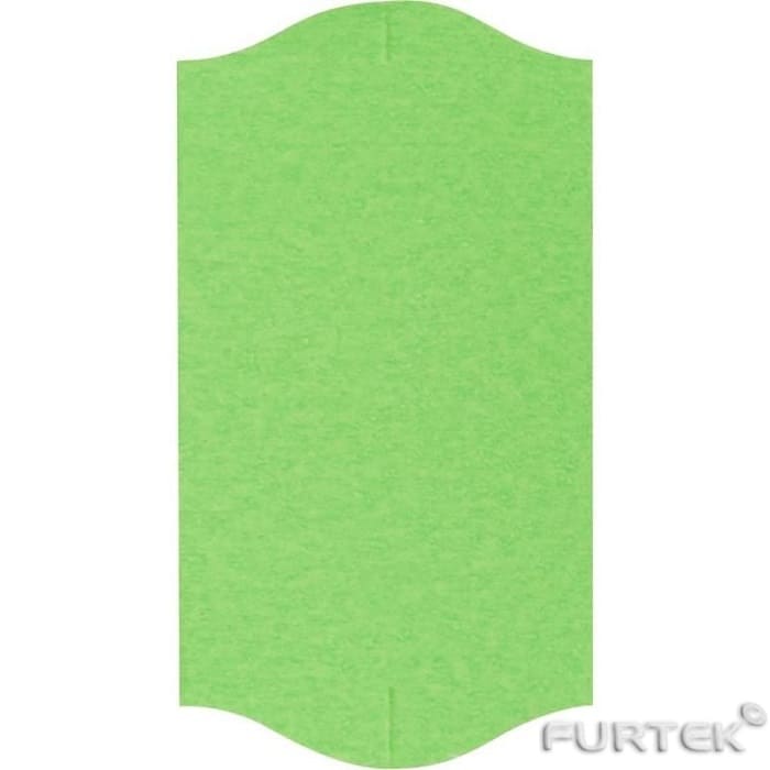 Этикетка зеленая эконом-класса размером 22х12 мм волнистая