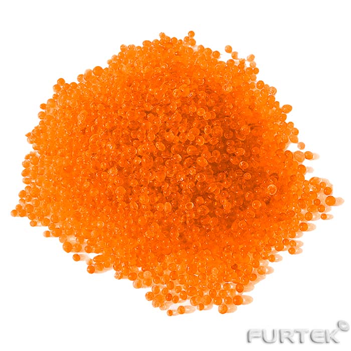 Оранжевый силикагель в россыпи