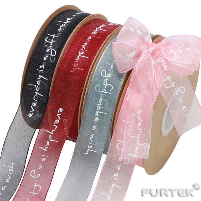 Печать на ленте из органзы Печать на ленте из органзы