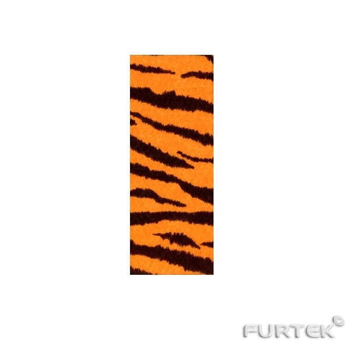 Образец оранжевой ленты репсовой с окраской тигра